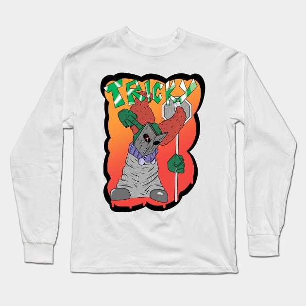 another Tricky fnf mod character graffiti Long Sleeve T-Shirt by Abrek Art